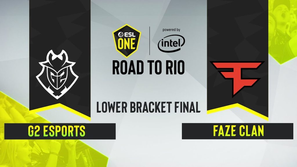 G2 vs Faze lower bracket final ESL One: Road to Rio 2020
