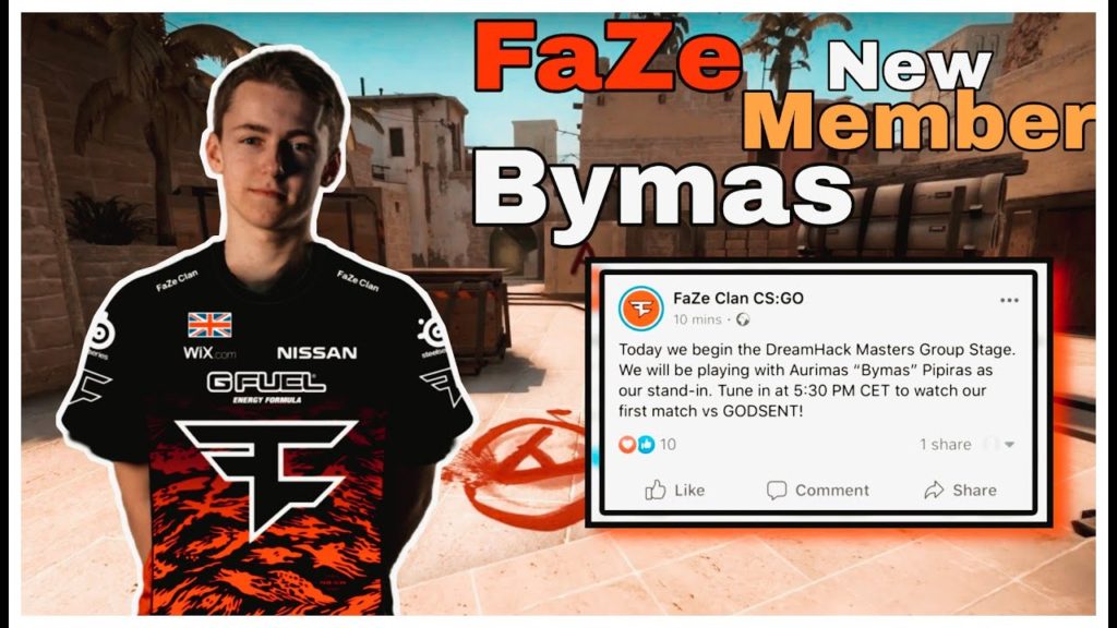 bymas stands in for Faze Day 7 of Dreamhack Masters