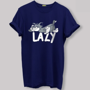 Blue Colour Lazy Quote T-shirt